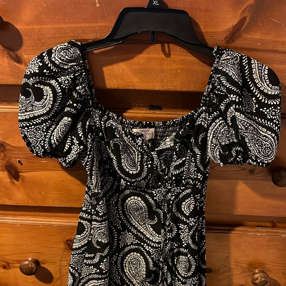 Paisley milkmaid dress